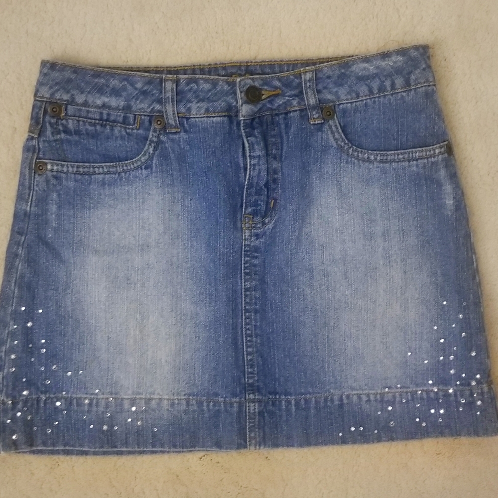 Limited Too | Y2K Denim Skirt with Crystals